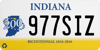 IN license plate 977SIZ