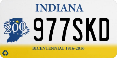 IN license plate 977SKD