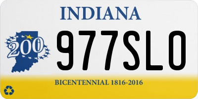 IN license plate 977SLO