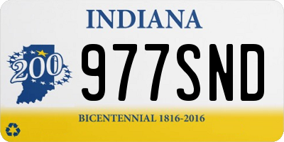 IN license plate 977SND