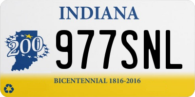 IN license plate 977SNL