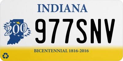 IN license plate 977SNV