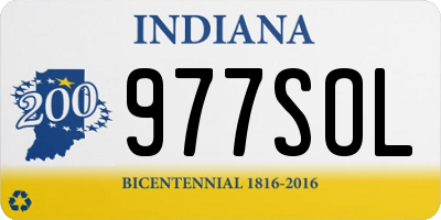 IN license plate 977SOL
