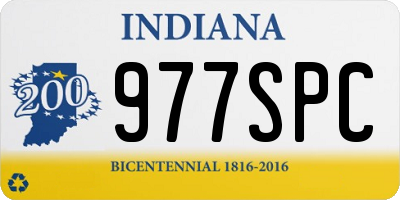 IN license plate 977SPC