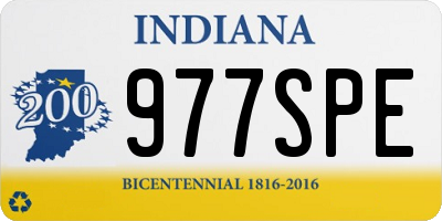 IN license plate 977SPE