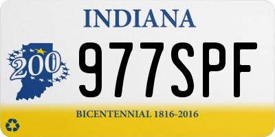 IN license plate 977SPF