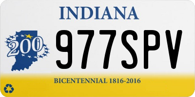 IN license plate 977SPV