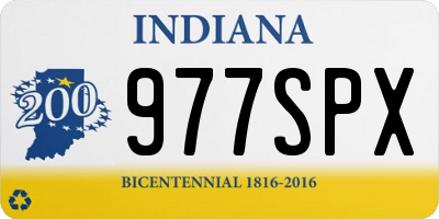 IN license plate 977SPX