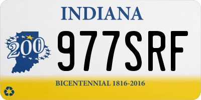 IN license plate 977SRF