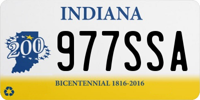 IN license plate 977SSA