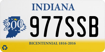 IN license plate 977SSB