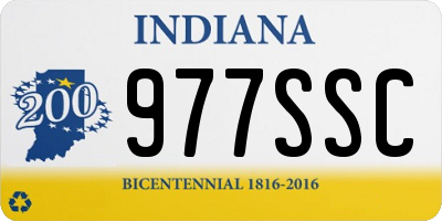 IN license plate 977SSC