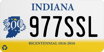 IN license plate 977SSL