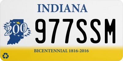 IN license plate 977SSM