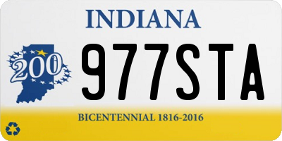 IN license plate 977STA