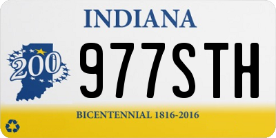IN license plate 977STH
