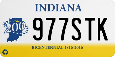 IN license plate 977STK