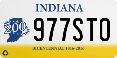 IN license plate 977STO