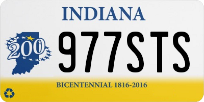 IN license plate 977STS