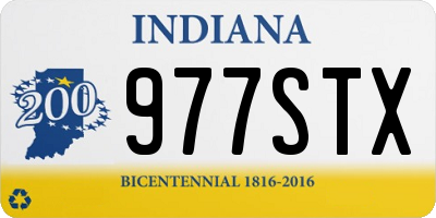 IN license plate 977STX