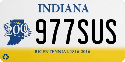 IN license plate 977SUS