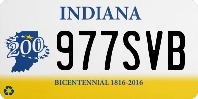IN license plate 977SVB