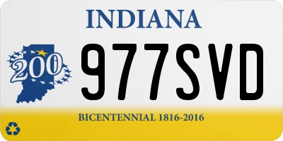 IN license plate 977SVD