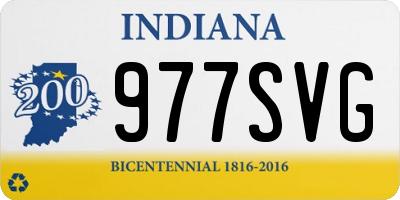 IN license plate 977SVG