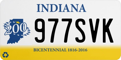 IN license plate 977SVK