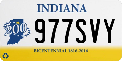 IN license plate 977SVY