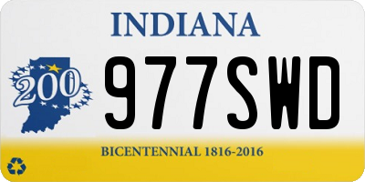 IN license plate 977SWD