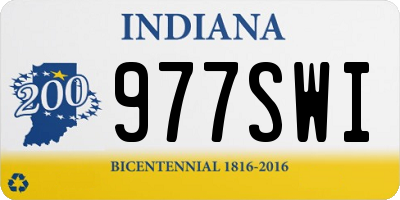 IN license plate 977SWI