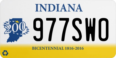 IN license plate 977SWO
