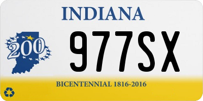 IN license plate 977SX
