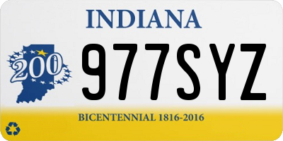 IN license plate 977SYZ