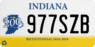 IN license plate 977SZB