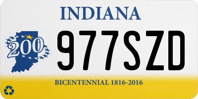 IN license plate 977SZD