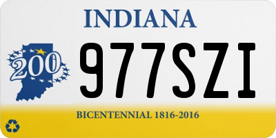 IN license plate 977SZI