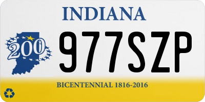 IN license plate 977SZP