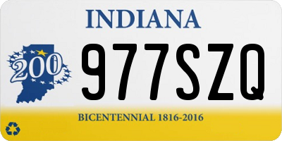 IN license plate 977SZQ
