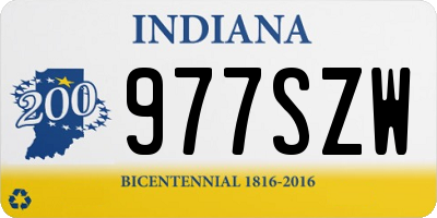 IN license plate 977SZW