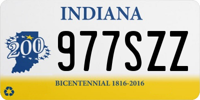 IN license plate 977SZZ