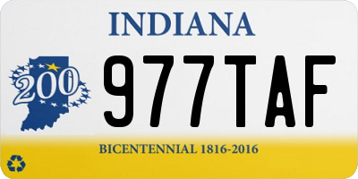 IN license plate 977TAF
