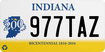 IN license plate 977TAZ