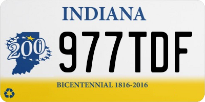 IN license plate 977TDF