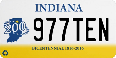 IN license plate 977TEN