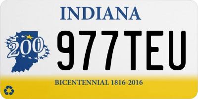 IN license plate 977TEU