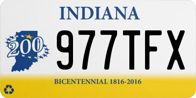 IN license plate 977TFX