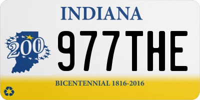 IN license plate 977THE