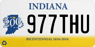 IN license plate 977THU